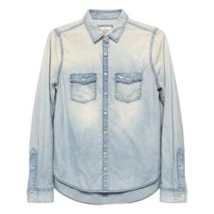 Y2K Abercrombie & Fitch Soft Grunge Denim Shirt Womens Sz Small Indie Western